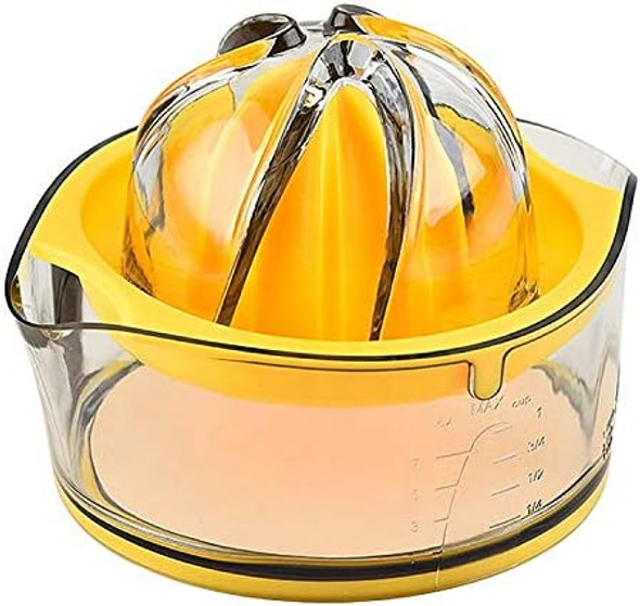 Citrus Lemon Orange Juicer Manual Hand Squeezer With Built-In Measuring Cup And Strainer 8Oz (Yellow) Citrus Lemon Orange Juicer Manual Hand Squeezer With Built-In Measuring Cup And Strainer 8Oz (Yellow)