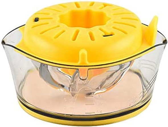 Citrus Lemon Orange Juicer Manual Hand Squeezer With Built-In Measuring Cup And Strainer 8Oz (Yellow) Citrus Lemon Orange Juicer Manual Hand Squeezer With Built-In Measuring Cup And Strainer 8Oz (Yellow)