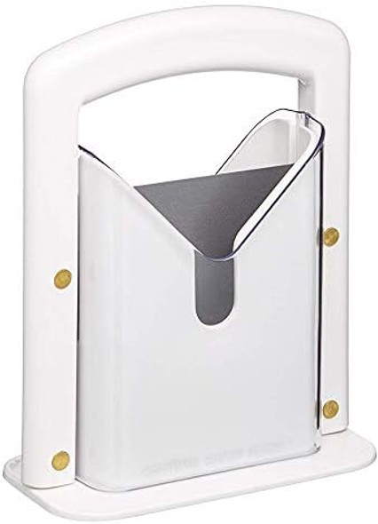 Hoan The Original Bagel Guillotine Slicer Manual Precision Cutter With Safety Shield Cleanly Slices Bagels And More White 9.25 Inch Kitchen Tool Hoan The Original Bagel Guillotine Slicer Manual Precision Cutter With Safety Shield Cleanly Slices Bagels And More White 9.25 Inch Kitchen Tool