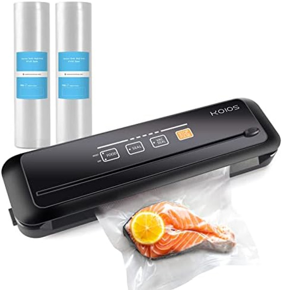 Koios Vacuum Sealer Machine Black + Koios Vacuum Sealer Bags For Food Vacuum Sealer Bags Rolls Koios Vacuum Sealer Machine Black + Koios Vacuum Sealer Bags For Food Vacuum Sealer Bags Rolls