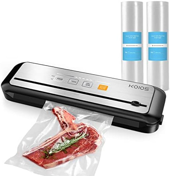 Koios Vacuum Sealer Machine Silver + Koios Vacuum Sealer Bags For Food Vacuum Sealer Bags Rolls Koios Vacuum Sealer Machine Silver + Koios Vacuum Sealer Bags For Food Vacuum Sealer Bags Rolls