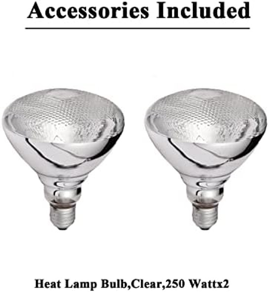 Dual Bulbs Food Heat Lamp 500W Food Warmer Light Adjustable Copper Heating Lamps For Buffet Restaurant Kitchen Parties standing (Dual Bulbs(110V))