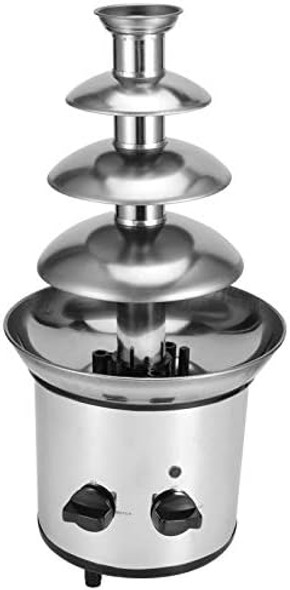 Luqeeg Chocolate Fondue Fountain 4 Layer Electric Chocolate Fountain Machine Stainless Steel Chocolate Melting Machine Automatic Chocolate Melting Tower For Weddings Birthday Parties Decor(#1) Luqeeg Chocolate Fondue Fountain 4 Layer Electric Chocolate Fountain Machine Stainless Steel Chocolate Melting Machine Automatic Chocolate Melting Tower For Weddings Birthday Parties Decor(#1)