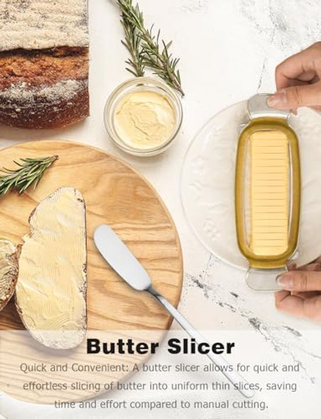 Mellbree Butter & Cheese Slicer Stainless Steel Butter Cutter With Butter Knife 17 Sharp Wires Butter Slicer Cutter Into Uniform 1/4 Inch Anti Oxidation Dishwasher Safe Mellbree Butter & Cheese Slicer Stainless Steel Butter Cutter With Butter Knife 17 Sharp Wires Butter Slicer Cutter Into Uniform 1/4 Inch Anti Oxidation Dishwasher Safe