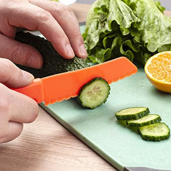 8 Pieces Kids Knife Set For Real Cooking Kids Kitchen Knife Set Toddler Safe Cooking Chef Nylon Knives Set 4 Sizes & Bpa- Kids' Knives With Safe Serrated Edges