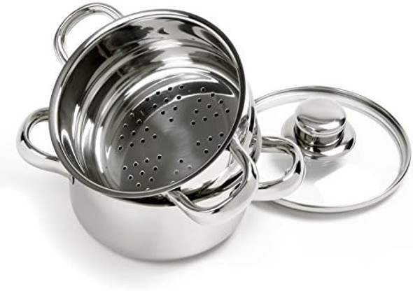 Norpro 1-Quart Stainless Steel Mini Steamer Cooker 3 Piece Set Norpro 1-Quart Stainless Steel Mini Steamer Cooker 3 Piece Set