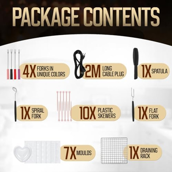 Electric Chocolate Melting Pot Set – Fondue Set Chocolate Melting Pot For Appetizers & Desserts Perfect For Chocolate Lovers - 350Ml 25W Electric Chocolate Melting Pot Set – Fondue Set Chocolate Melting Pot For Appetizers & Desserts Perfect For Chocolate Lovers - 350Ml 25W