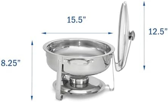 Nucu-Vollrath Home Food Chafer 4-Quart Polished Stainless Steel Nucu-Vollrath Home Food Chafer 4-Quart Polished Stainless Steel