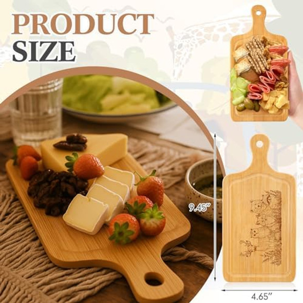 Nuenen Woodland Animals Baby Shower Prizes For Game Animal Cheese Board Set With Knives Forks In Box Baby Shower Party Favors For Guests Gender Reveal Birthday