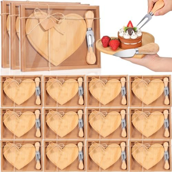 Nuogo 15 Set Bridal Shower Party Favors For Guests s Heart Shaped Cheese Board Knife Fork Set Bamboo Charcuterie Cutting Board With Thank You Tag And Boxes For Wedding Baby Shower Valentine Nuogo 15 Set Bridal Shower Party Favors For Guests s Heart Shaped Cheese Board Knife Fork Set Bamboo Charcuterie Cutting Board With Thank You Tag And Boxes For Wedding Baby Shower Valentine