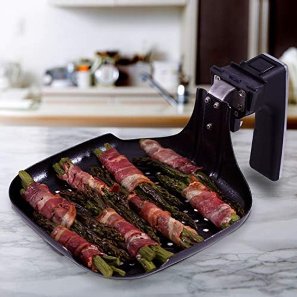 Nuwave 6-Quart Brio Digital Air Fryer Exclusive Indoor Grill Pan Accessory (Grill Pan)