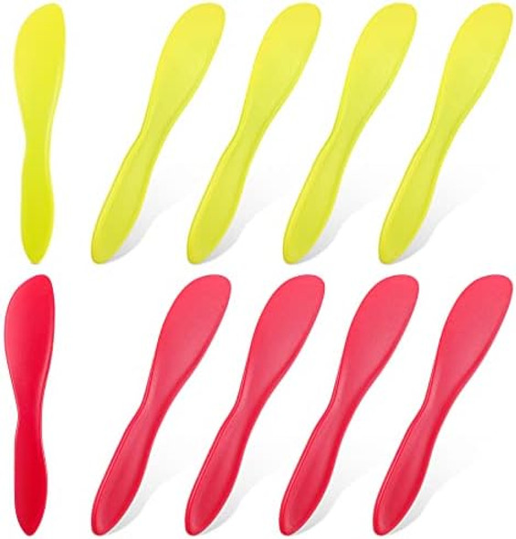 10 Pieces Plastic Butter Spreader Multi Purpose Butter Knife Spreader Versatile Knife Frosting Knives For Soft Cheese Cream Icing 7 X 1.4 Inch(Red Green Blue Pink) 10 Pieces Plastic Butter Spreader Multi Purpose Butter Knife Spreader Versatile Knife Frosting Knives For Soft Cheese Cream Icing 7 X 1.4 Inch(Red Green Blue Pink)