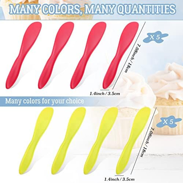 10 Pieces Plastic Butter Spreader Multi Purpose Butter Knife Spreader Versatile Knife Frosting Knives For Soft Cheese Cream Icing 7 X 1.4 Inch(Red Green Blue Pink) 10 Pieces Plastic Butter Spreader Multi Purpose Butter Knife Spreader Versatile Knife Frosting Knives For Soft Cheese Cream Icing 7 X 1.4 Inch(Red Green Blue Pink)