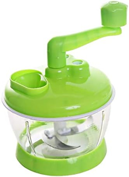 Multi-Functional Manual Food Processor Hand Crank Food Processor Mincer Blender With Clear Container For Vegetables Meat Fruits Nuts Herbs Onions