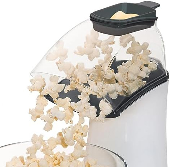 Presto 04820 Poplite Hot Air Popcorn Popper - Built-In Measuring Cup + Melts Butter Easy To Clean Built-In Cord Wrap 18 Cups Yellow