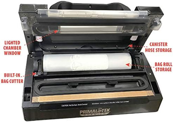 Basic Vacuum Sealer – User Friendly For Food Preservation & Sous Vide 12” Sealing Bar 21Inhg Vacuum Pressure – Easy-Touch Control Panel Buttons Seals Up To 100 Vacuum Bags Per Hour