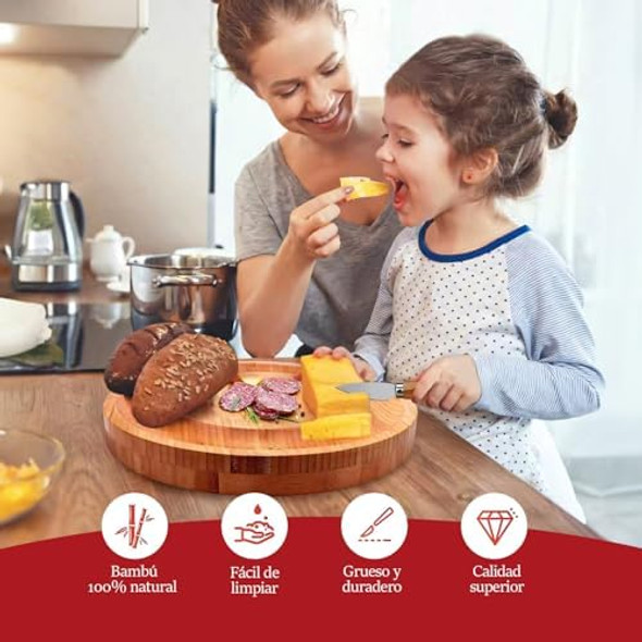 Cheese Board Set Bamboo Cheese Board (34X28X1.5Cm) Set Of 4 Cheese Knives Unique For Housewarming Wedding For Couple Birthday Cheese Board Set Bamboo Cheese Board (34X28X1.5Cm) Set Of 4 Cheese Knives Unique For Housewarming Wedding For Couple Birthday