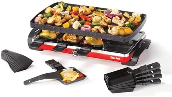 Starfrit The Rock Electric Raclette - 8 Person Party Grill - 8 Spatulas - Reversible Plate - 1500W Starfrit The Rock Electric Raclette - 8 Person Party Grill - 8 Spatulas - Reversible Plate - 1500W