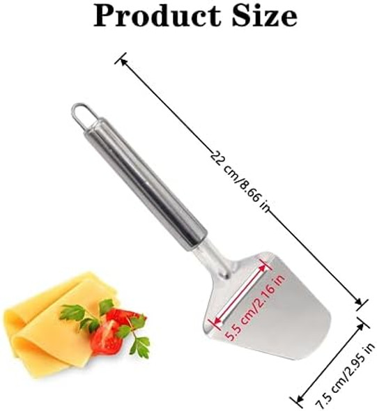 2 Pcs Cheese Slicer Robust Stainless Steel Cheese Knife Cheese Cutter Cheese Shaver Heavy Duty Cheese Plane For Kitchen Cooking For Semi-Soft Semi-Hard Cheese 2 Pcs Cheese Slicer Robust Stainless Steel Cheese Knife Cheese Cutter Cheese Shaver Heavy Duty Cheese Plane For Kitchen Cooking For Semi-Soft Semi-Hard Cheese
