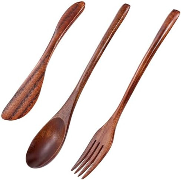 Wooden Set Flatware Cutlery Set For Eating 3 Pieces Set Kitchen Utensils Wooden Cooking Utensils Spoons And Forks Wooden Butter Knife Spatulas With Thickened Solid Wood For Cereal Cheese Butter Wooden Set Flatware Cutlery Set For Eating 3 Pieces Set Kitchen Utensils Wooden Cooking Utensils Spoons And Forks Wooden Butter Knife Spatulas With Thickened Solid Wood For Cereal Cheese Butter