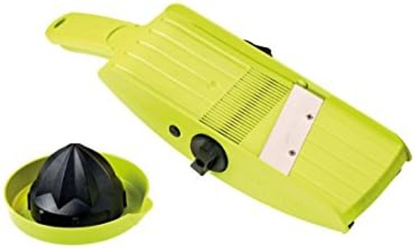 3000 All-In-One Mandolin Vegetable/Fruit Slicer Julienne Cutter Chopper Juicer - Lime-Black Color