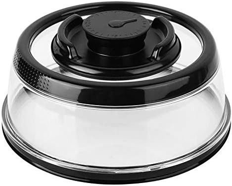 Universal Vacuum Airtight Food Sealer Vacuum Fresh Cover Tight Food Container Plate Platter Lid Black