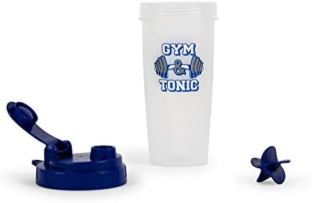 "Gym & Tonic" Plastic Shaker Bottle Portable Blender For Protein Shakes And Smoothies Bpa- Drink Mixer With Blending Ball Exercise And Fitness s Holds 20 Ounces