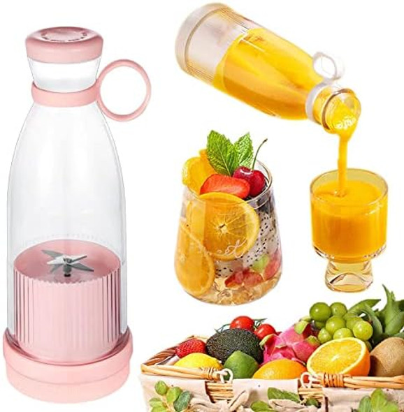 Portable Blender: 6-Blade 14 Oz Blender Ideal For Smoothies & Shakes On-The-Go. Usb Rechargeable Perfect For Sports Camping Fitness. Versatile: Protein Shakes Fruit Smoothies Vegetable Blends.