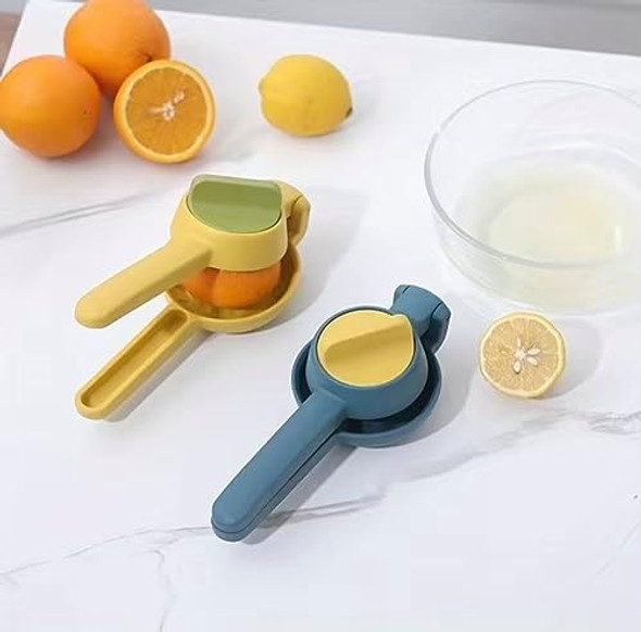 Lemon Squeezer Citrus Juicer Portable Extraction Manual Squeezer Hand Juicer For Fruits And Vegetables (Yellow)