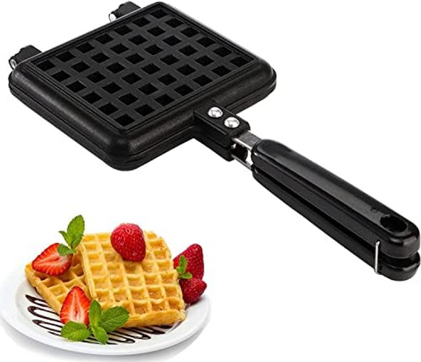 Mini Waffle Maker Pan Gas Stove Top Waffle Nonstick Coating Baking Mold Plate Stovetop Skillet For Belgian Sandwich Toaster Mini Waffle Maker Pan Gas Stove Top Waffle Nonstick Coating Baking Mold Plate Stovetop Skillet For Belgian Sandwich Toaster