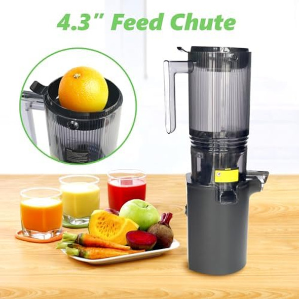 Cold Press Juicer250W Slow Masticating Juicer Machine With Wide 4.3" Feed Chute For Fruits And Vegetableshigh Nutrient Extraction Quiet Operationeasy Cleaning Cold Press Juicer250W Slow Masticating Juicer Machine With Wide 4.3" Feed Chute For Fruits And Vegetableshigh Nutrient Extraction Quiet Operationeasy Cleaning