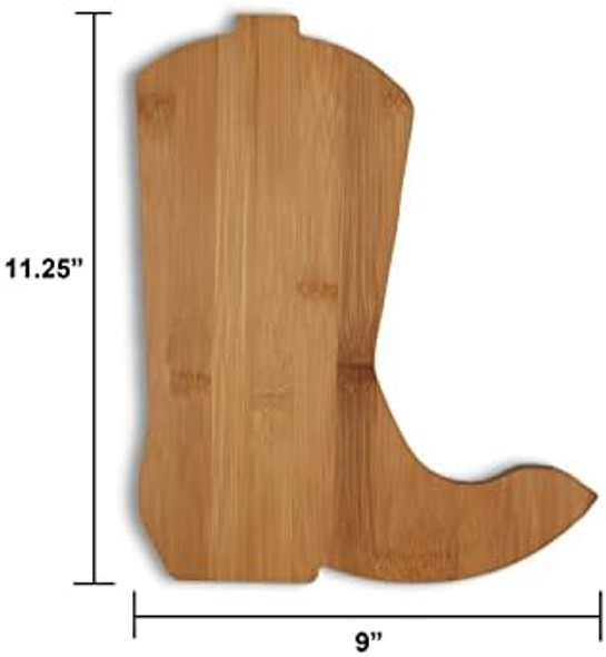 Vastigo Cowboy Boot Shaped Bamboo 9” X 11.25” Serving Cutting Board – Rustic Kitchen Decor And Functional Serving Piece For Cheese Snacks Food Plating Charcuterie And More Vastigo Cowboy Boot Shaped Bamboo 9” X 11.25” Serving Cutting Board – Rustic Kitchen Decor And Functional Serving Piece For Cheese Snacks Food Plating Charcuterie And More