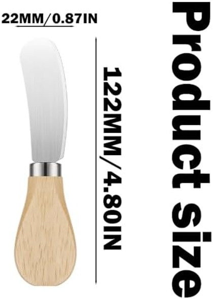 10Pcs Cheese Spreader Knives Stainless Steel Butter Knife With Wooden Handle 4.8 Inch Butter Spreader For Cheese Jam Pastry And Other Kitchen Accessories 10Pcs Cheese Spreader Knives Stainless Steel Butter Knife With Wooden Handle 4.8 Inch Butter Spreader For Cheese Jam Pastry And Other Kitchen Accessories