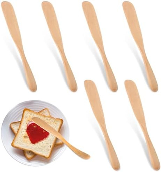 6 Pcs Wooden Butter Knife Spreader 6.5 Inch Jam Spreader Knives Wooden Butter Knife Spatulas For Peanut Jelly Sandwich Sandwich Butter 6 Pcs Wooden Butter Knife Spreader 6.5 Inch Jam Spreader Knives Wooden Butter Knife Spatulas For Peanut Jelly Sandwich Sandwich Butter