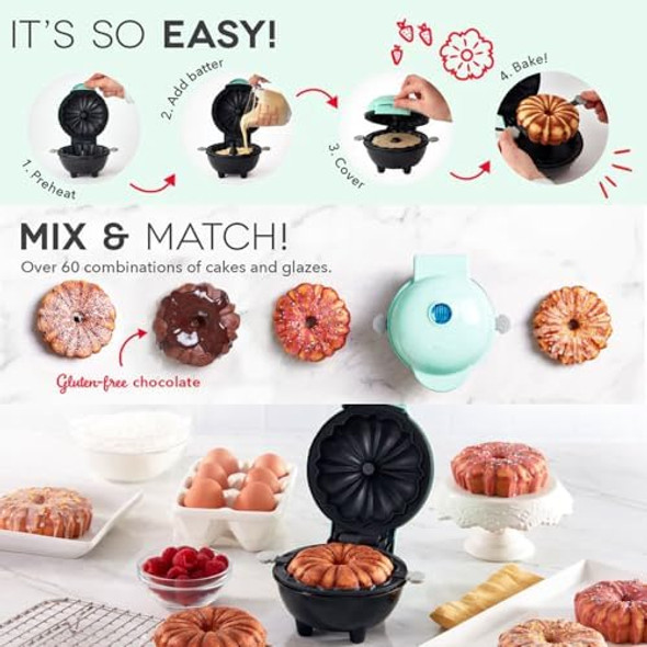 Mini Cake Maker Electric Cake Maker Double Side Quick Heating For Breakfast Parties Non-Stick Surface Easy To Clean Azure Blue Mini Cake Maker Electric Cake Maker Double Side Quick Heating For Breakfast Parties Non-Stick Surface Easy To Clean Azure Blue