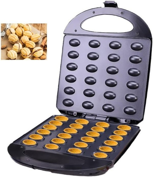 Electric Walnut Cookie Maker 24 Holes Mold Maker Electric Walnut Snacks Maker Mini Nut Machine Sandwich Iron Electric Nut Mold Maker Oreshek Non-Stick Easy To Clean Black Electric Walnut Cookie Maker 24 Holes Mold Maker Electric Walnut Snacks Maker Mini Nut Machine Sandwich Iron Electric Nut Mold Maker Oreshek Non-Stick Easy To Clean Black