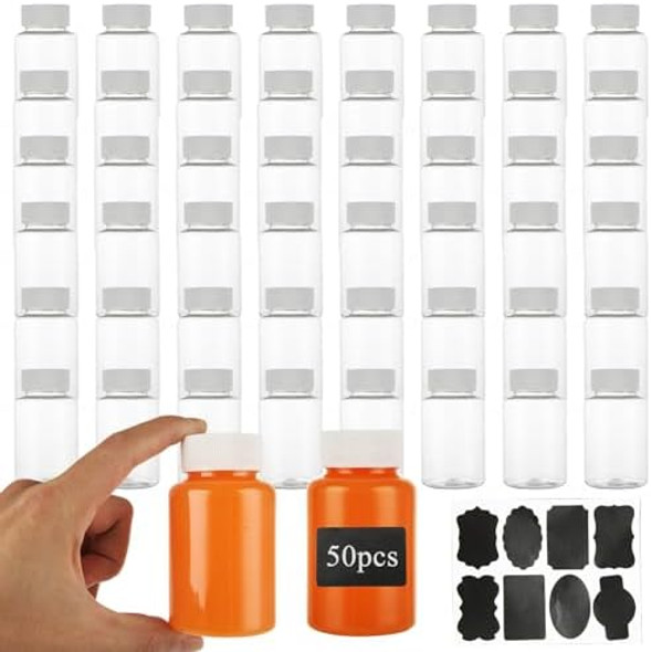 50 Pcs Plastic Juice Bottles 4Oz Reusable Juice Shot Bottles With Caps Empty Juicing Bottle With Labels Small Clear Juicer Container Bottle For Drink Milk Smoothies Beverages(White) 50 Pcs Plastic Juice Bottles 4Oz Reusable Juice Shot Bottles With Caps Empty Juicing Bottle With Labels Small Clear Juicer Container Bottle For Drink Milk Smoothies Beverages(White)
