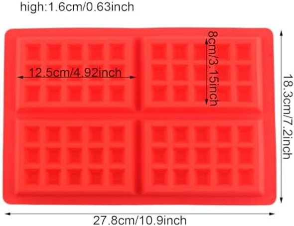 1 Pcs 4 Cavity Square Waffle Molds Muffin Pans Mold Silicone Waffle Maker Baking Tray Mold 1 Pcs 4 Cavity Square Waffle Molds Muffin Pans Mold Silicone Waffle Maker Baking Tray Mold