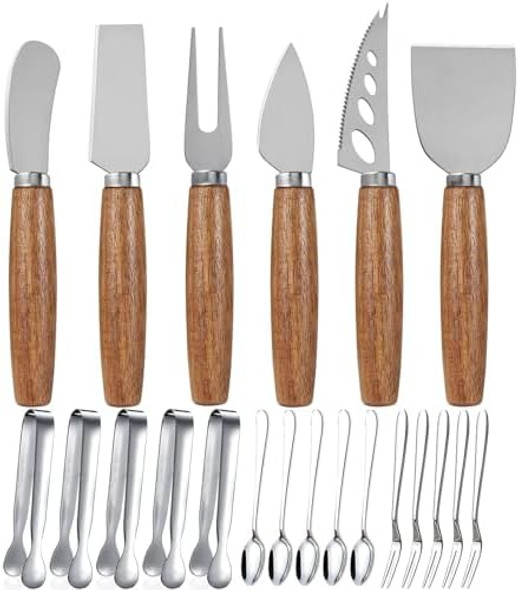 Charcuterie Board Accessories Spreader Knife Set Cheese Butter Spreader Knife Charcuterie Utensils With Wooden Handles Mini Serving Tongs Spoons Forks For Party Wedding Christmas (Option 3) Charcuterie Board Accessories Spreader Knife Set Cheese Butter Spreader Knife Charcuterie Utensils With Wooden Handles Mini Serving Tongs Spoons Forks For Party Wedding Christmas (Option 3)