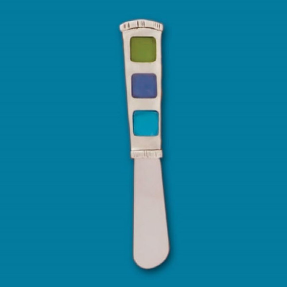Basic Spirit Butter Spreader Knife Seaview Seaglass Pate Blue And Green 4.5 Inch Length Soft Cheese Kitchen Gadgets