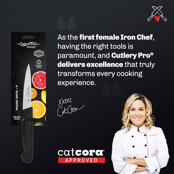 Paring Knife NSF Cat Cora Approved German Steel Alloy 4-Inch Blade