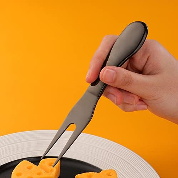 4 Pieces Cheese Knives Set Premium Stainless Steel Cheese Slicer Cheese Cutter Perfect For Parties Wedding Christmas Birthday - Matte Black