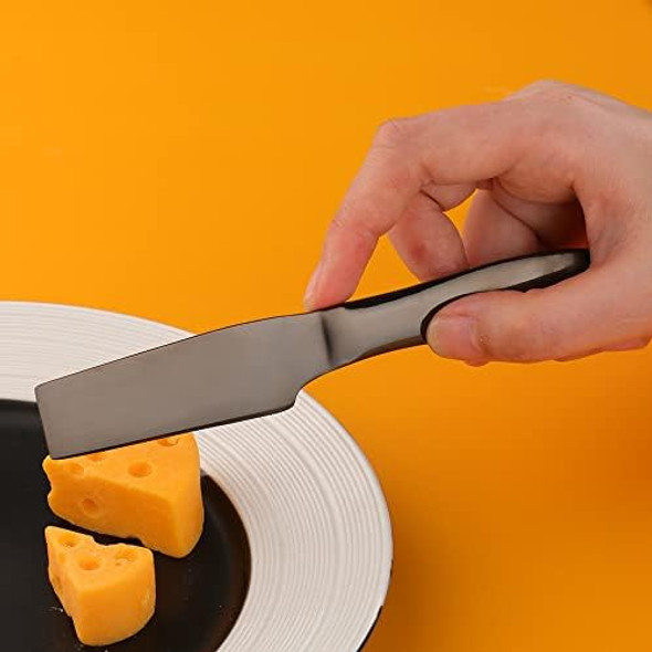 4 Pieces Cheese Knives Set Premium Stainless Steel Cheese Slicer Cheese Cutter Perfect For Parties Wedding Christmas Birthday - Matte Black