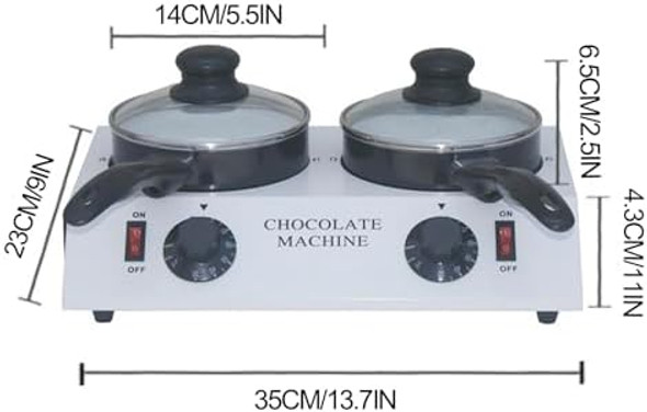 80W Electric Chocolate Melting Machine Melt Chocolate Cream Butter Non-Stick Chocolate Melting Pot Aluminum Temperature Controllable Heating Pot For Cake Shops