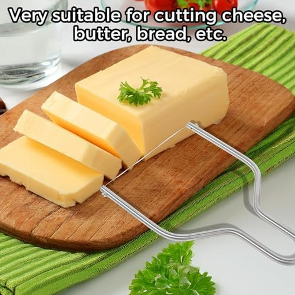3Pcs Butter Line Cutting Machine Handheld Cheese Cutter Stainless Steel Kitchen Supplies With Metal Wire Durable And Long-Lasting Handheld Cheese Slicer Metal Cutting Line
