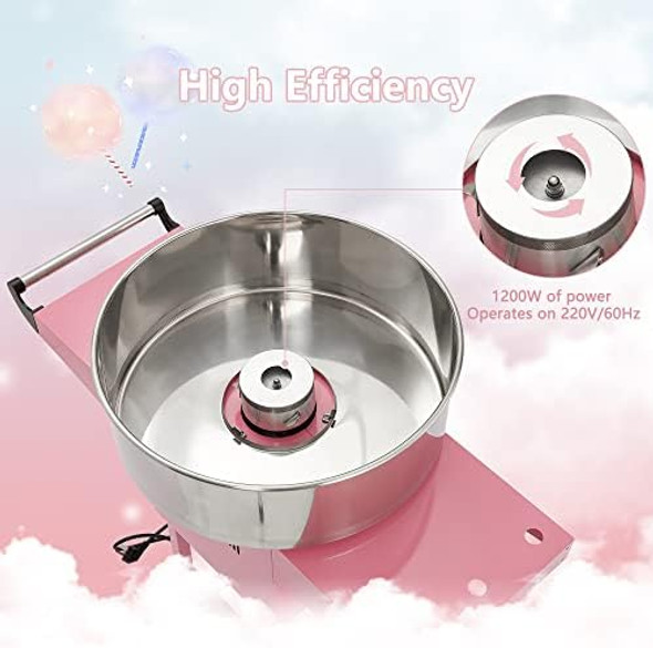 Mht-123 Makers Cotton Candy Machine With Cart Pink