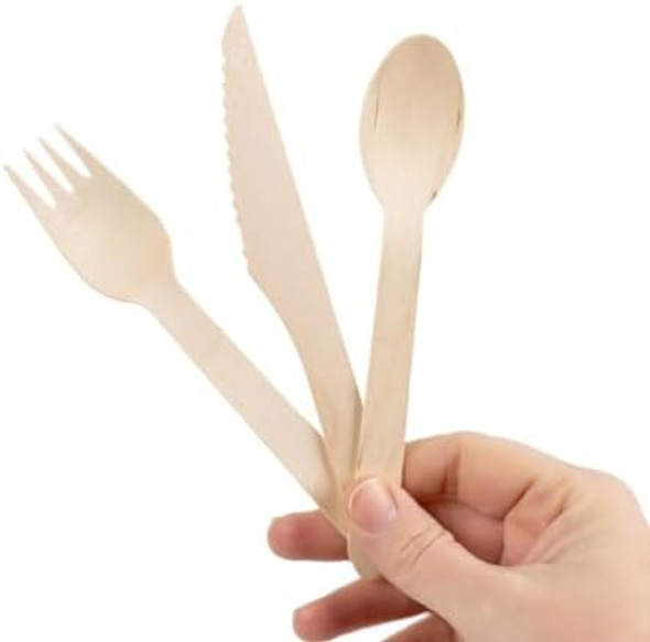 Rupert And Jeoffrey'S Trading Co. Bulk 1000 Piece Knife Set - 6 Inch Compostable Disposable Knife (Birch Wood)