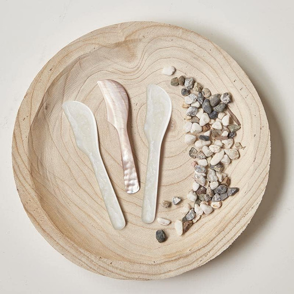 Santa Barbara Design Studio Spreaders Serving Knives Cheese Spreader Set 3-Count Mother Of Pearl
