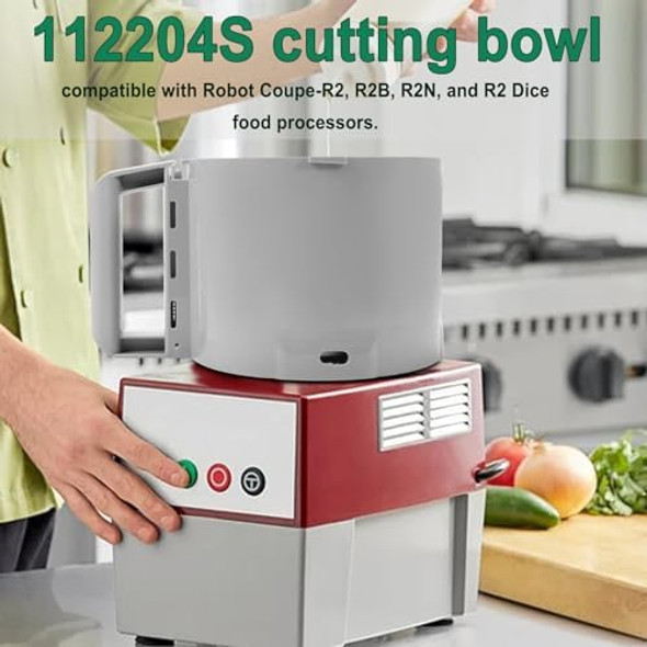 112204S Cutter Bowl 3-Quart Fit For Robot Coupe R2 R2B R2N R2 Dice Food Processors