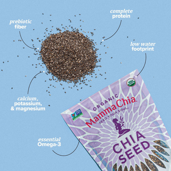 Mamma Chia Organic Chia Seeds  Black  12 Ounce Pack of 1
